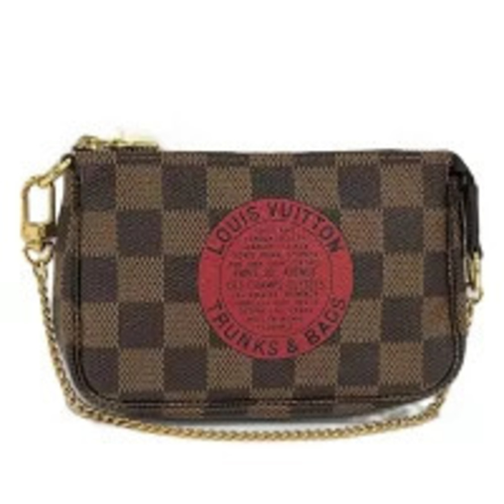 LOUIS VUITTON Pochette Accessoires Accessory Pouch Clutch Damier Ebene Brown